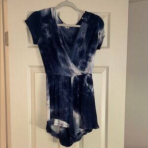 Navy Tie-Dye Women's Romper